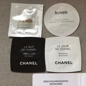 Chanel La prairie and La Mer pakette samples skincare